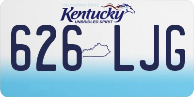 KY license plate 626LJG
