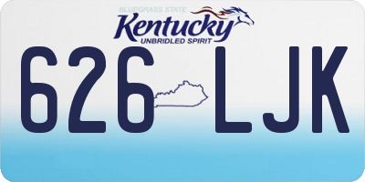 KY license plate 626LJK