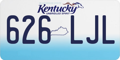 KY license plate 626LJL