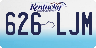 KY license plate 626LJM