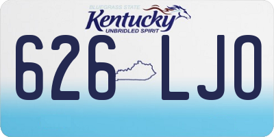 KY license plate 626LJO
