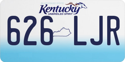 KY license plate 626LJR