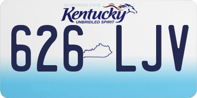 KY license plate 626LJV