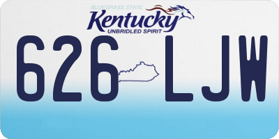 KY license plate 626LJW