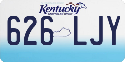 KY license plate 626LJY