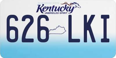 KY license plate 626LKI