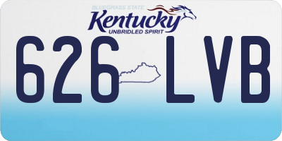 KY license plate 626LVB