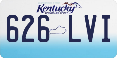 KY license plate 626LVI