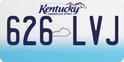KY license plate 626LVJ