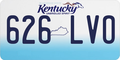 KY license plate 626LVO