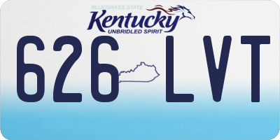 KY license plate 626LVT