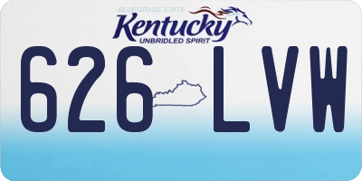 KY license plate 626LVW