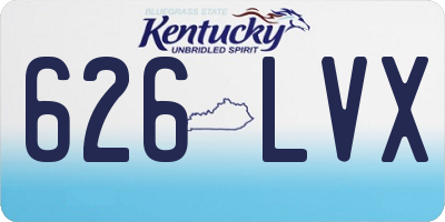 KY license plate 626LVX