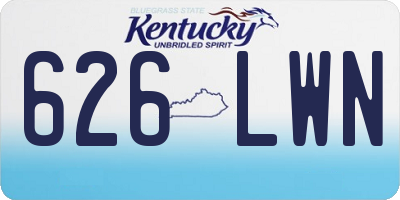 KY license plate 626LWN