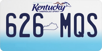 KY license plate 626MQS
