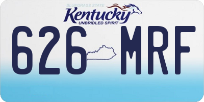 KY license plate 626MRF