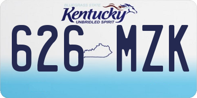 KY license plate 626MZK