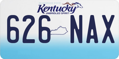 KY license plate 626NAX