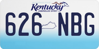 KY license plate 626NBG