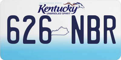 KY license plate 626NBR