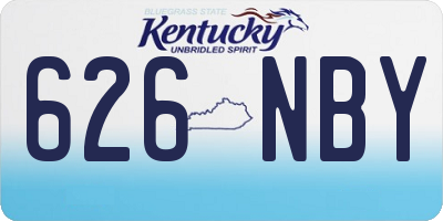 KY license plate 626NBY