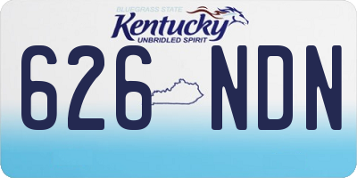 KY license plate 626NDN
