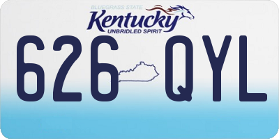 KY license plate 626QYL