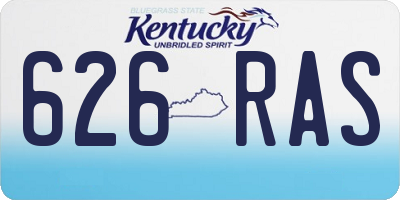 KY license plate 626RAS