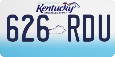 KY license plate 626RDU