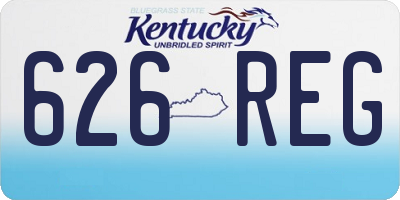 KY license plate 626REG