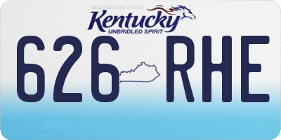 KY license plate 626RHE