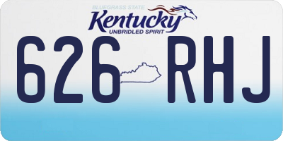 KY license plate 626RHJ