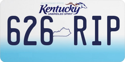 KY license plate 626RIP
