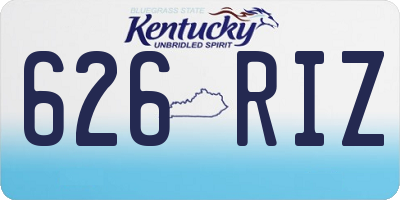KY license plate 626RIZ