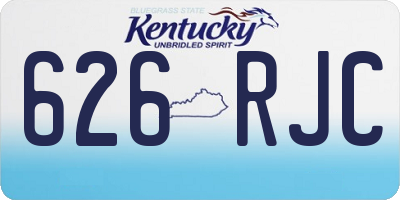 KY license plate 626RJC