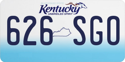 KY license plate 626SGO