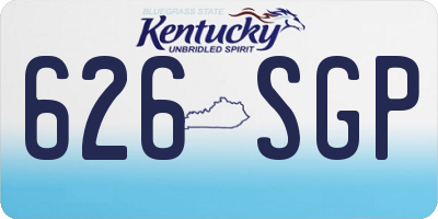 KY license plate 626SGP