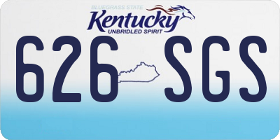 KY license plate 626SGS