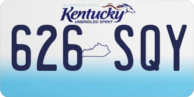 KY license plate 626SQY
