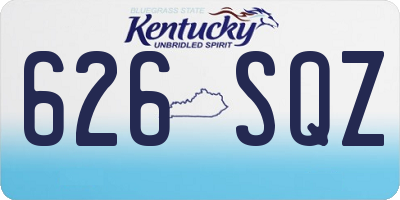 KY license plate 626SQZ