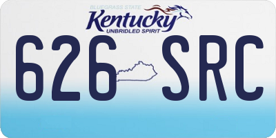 KY license plate 626SRC