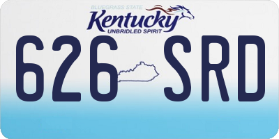 KY license plate 626SRD