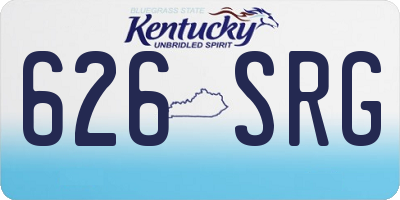 KY license plate 626SRG
