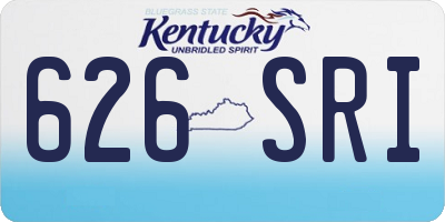 KY license plate 626SRI