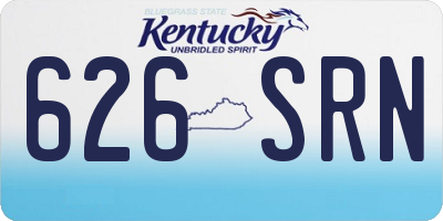 KY license plate 626SRN