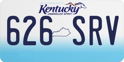 KY license plate 626SRV