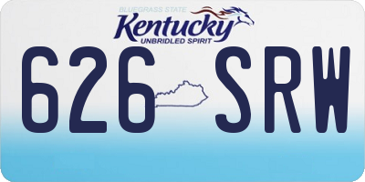 KY license plate 626SRW