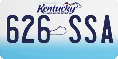 KY license plate 626SSA