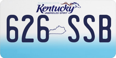 KY license plate 626SSB
