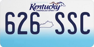 KY license plate 626SSC